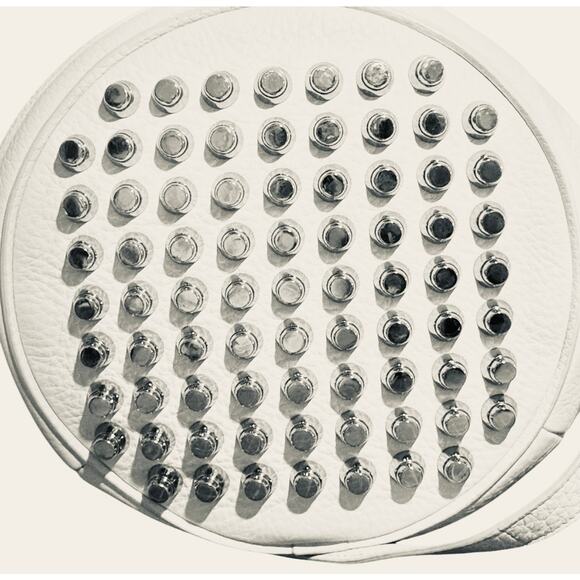 Alexander Wang Authentic Large Rocco White Leather Studded Bucket Bag - Picture 5 of 12